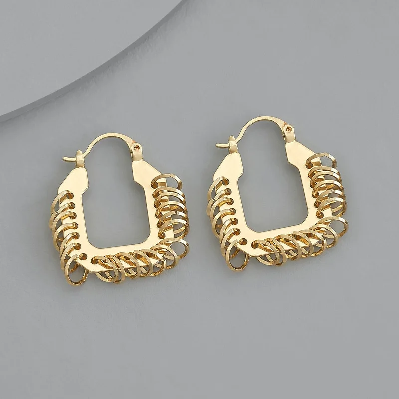 Hoop earrings with cut-out designs for a creative and lightweight effect-Trendy Earring 172918