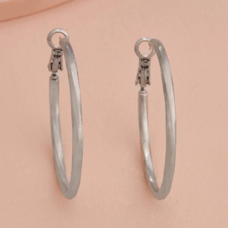 Hoop earrings with twisted leather for a chic and modern boho look-Trendy Earring 175170