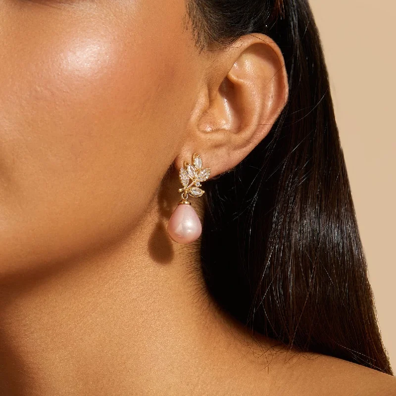 Best hoop earrings with textured silver for a rustic and organic finish-Trendy Pearl Earring 175087