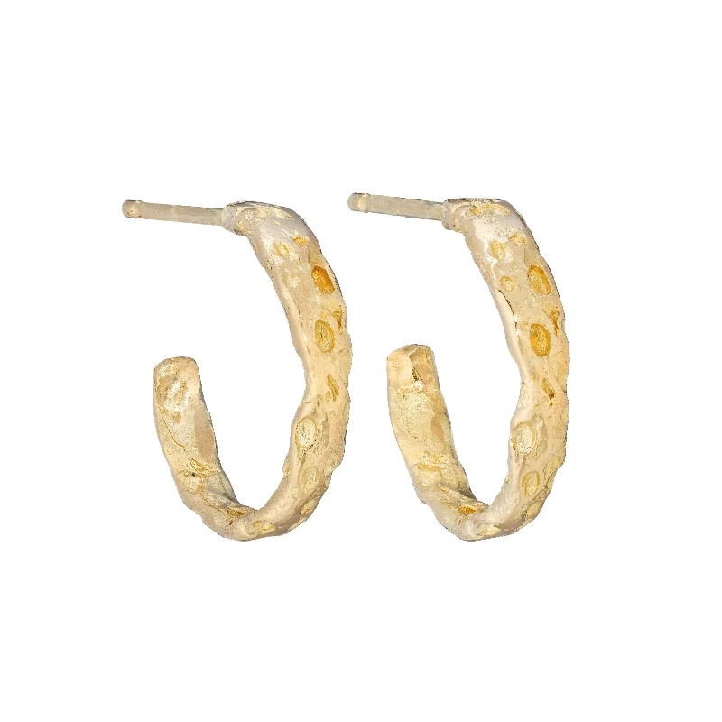 Best hoop earrings with angel wing accents for a spiritual and meaningful design-Urchin Hoops 18ct Gold