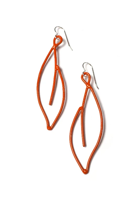 Hoop earrings with spiral designs for a dynamic and fluid look-Verdoyante Earrings in Burnt Orange