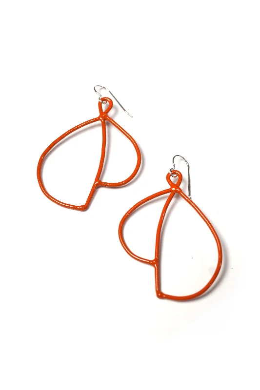 Large hoop earrings for a bold and statement-making fashion accessory-Volo Earrings in Burnt Orange