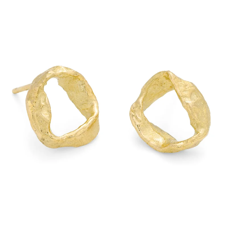 Best hoop earrings with cubic zirconia for a budget-friendly, dazzling look-Whorl Studs 18ct Gold