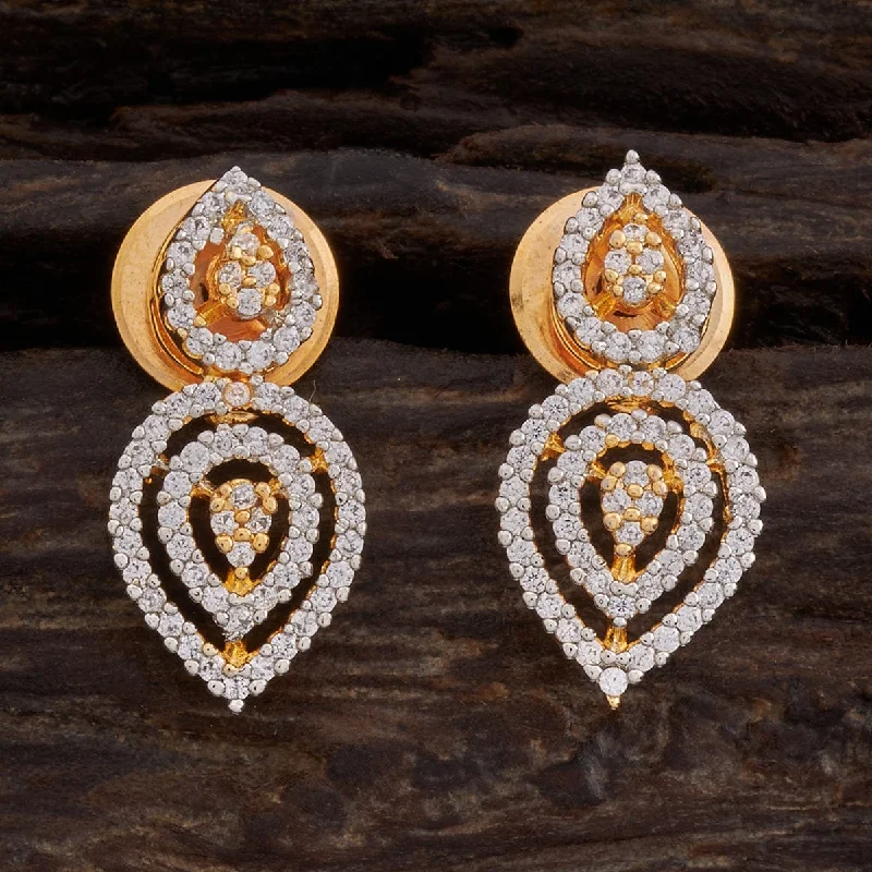 Hoop earrings with colorful beads for a fun and playful vibe-Zircon Earring 163200