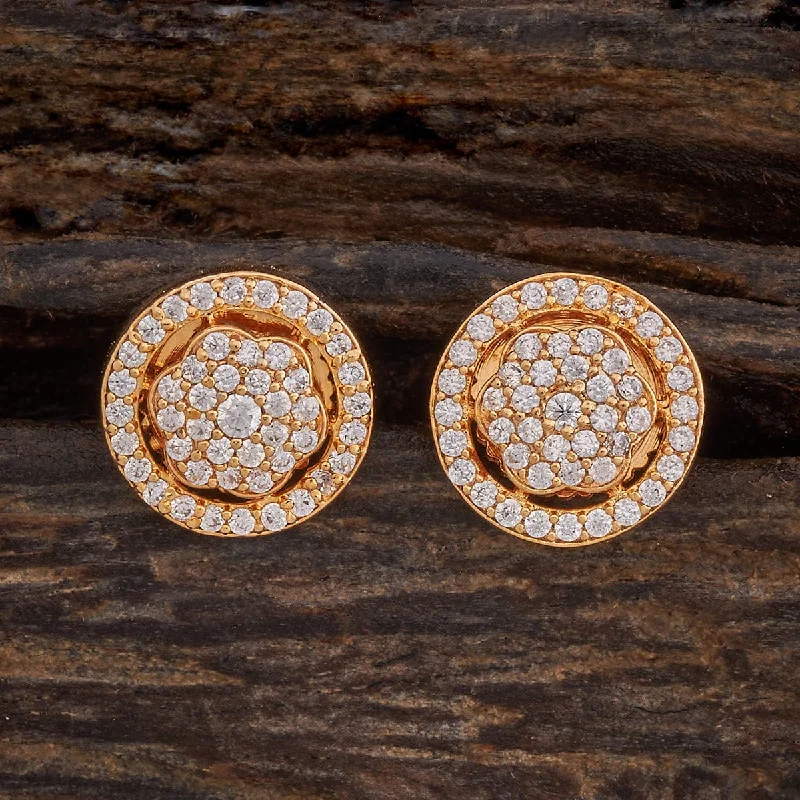 Best hoop earrings with hammered gold for a rustic yet elegant look-Zircon Earring 170580