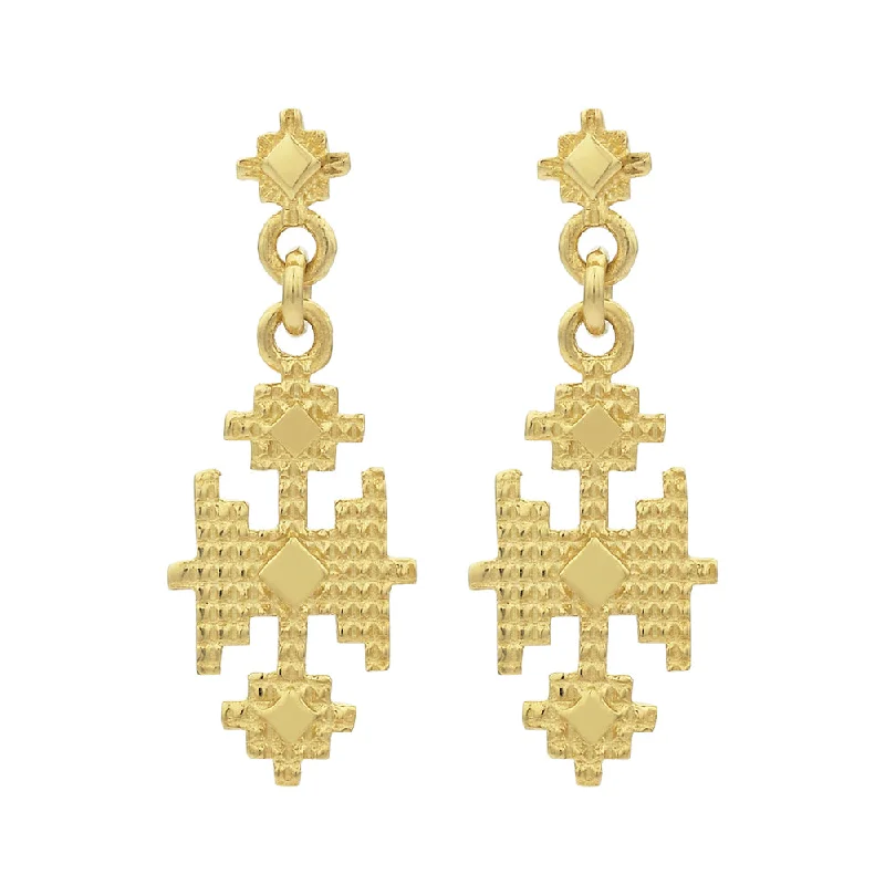 Hoop earrings with faceted crystals for added sparkle and shine-Zoe & Morgan Pisac Earrings - Gold Plated