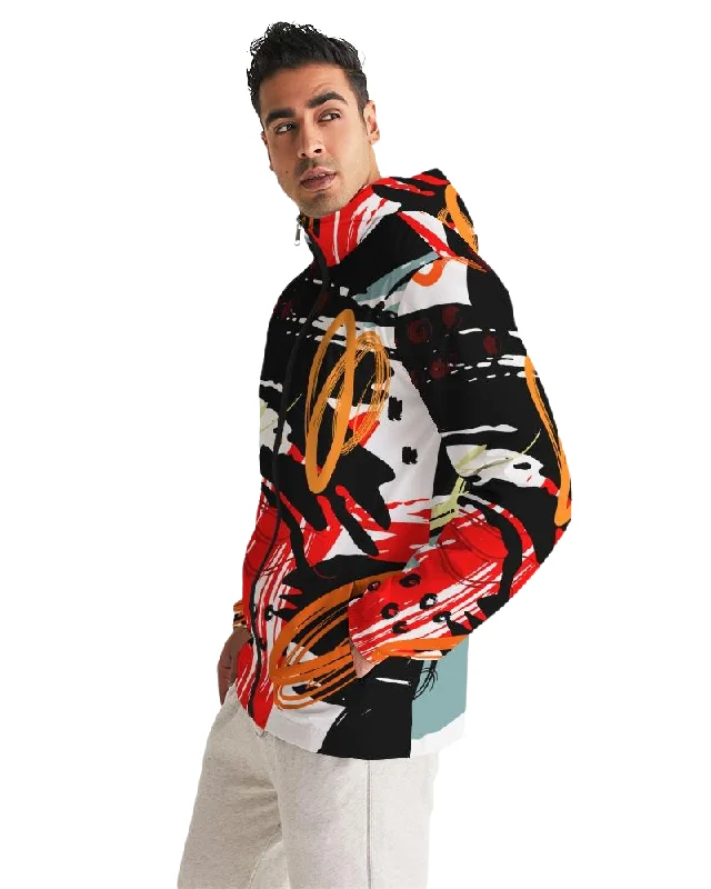 Quilted Jackets for Fashionable -Stylish varsity jackets for teens -Mens Hooded Windbreaker - Multicolor Casual/Sports Water Resistant Jacket - LL4S0X