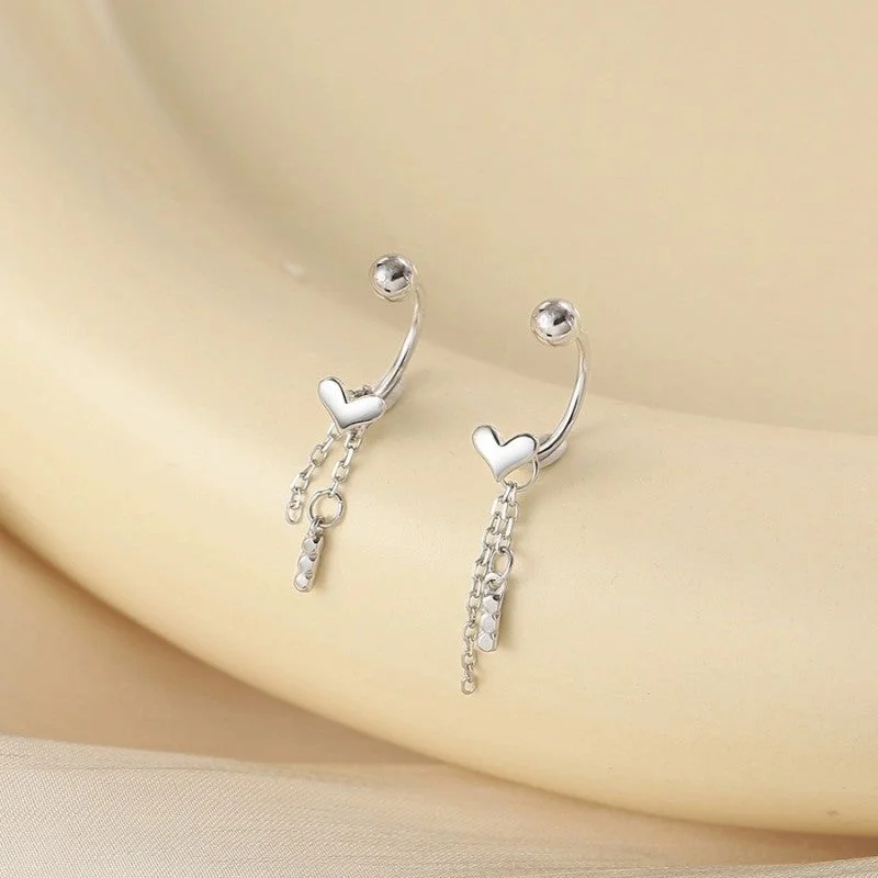 Lightweight Jackets for Easy Carry -Plus size jackets for women -Sterling Silver Love Screw-Buckle Jacket Earrings