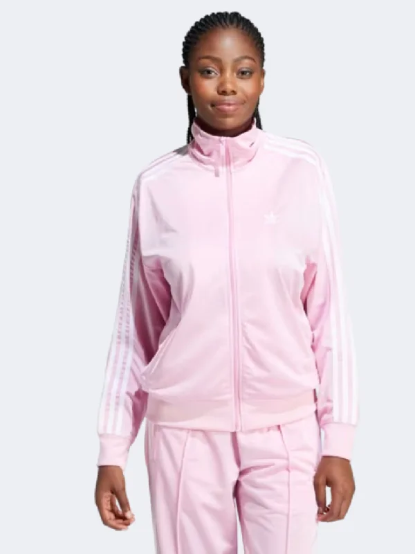 Yellow Jackets for Bright -Casual windbreakers for spring -Adidas Adicolor Classics Loose Firebird Women Original Jacket True Pink