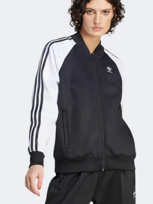 Fishing Jackets for Water Activity -Reflective jackets for night running -Adidas Adicolor Classics  Women Original Jacket Black/White