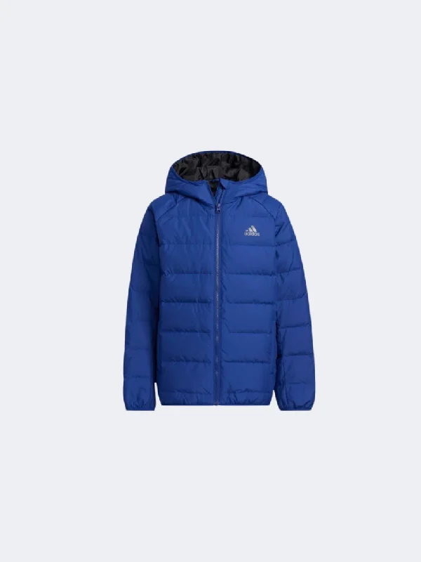 Hooded Jackets for Added Coverage -Comfortable puffer jackets for winter -Adidas Froosy Ps-Boys Training Jacket  Blue