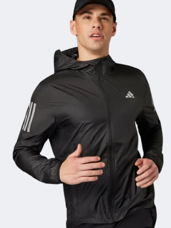 Waterproof Jackets for Outdoor -Casual jackets for work -Adidas Own The Run Men Running Jacket Black