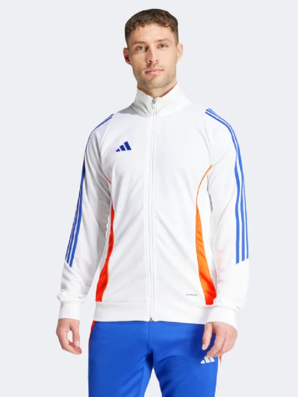 Patchwork Jackets for Unique -Adjustable jackets for different body types -Adidas Tiro 24 Men Football Jacket White/Red/Blue