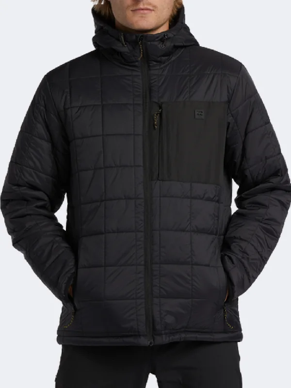 Zip-Up Jackets for Convenience -Insulated jackets for cold weather -Billabong Adventure Division Journey Puffer Men Lifestyle Jacket Black