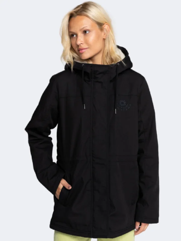 Down Jackets for Cold Protection -Jackets for rainy weather -Billabong Simply The Best Women Lifestyle Jacket Black Pebble