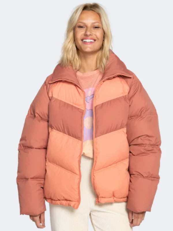 Hooded Jackets for Added Coverage -Comfortable puffer jackets for winter -Billabong Winter Paradise Women Lifestyle Jacket Sweet Tea