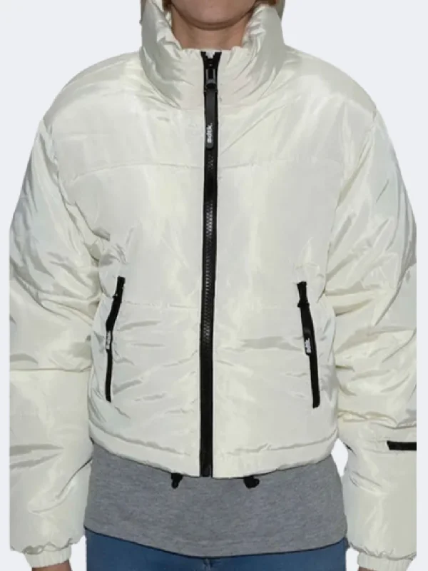 Windbreaker Jackets for Windy Days -Lightweight jackets for spring -Bodytalk Ekrou Women Lifestyle Jacket Off White