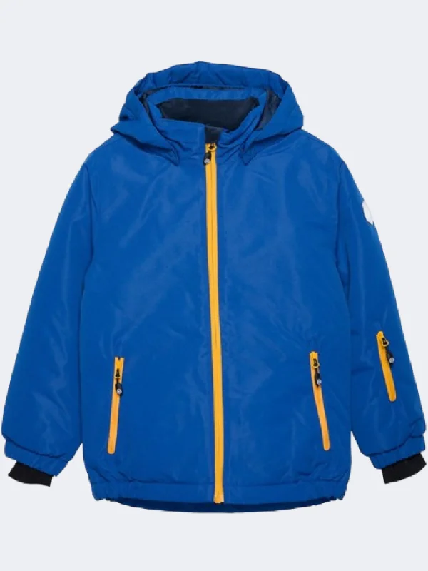 Sequined Jackets for Sparkle -Softshell jackets for moderate weather -Color Kids Boys Skiing Jacket Limoges/Blue/Yellow