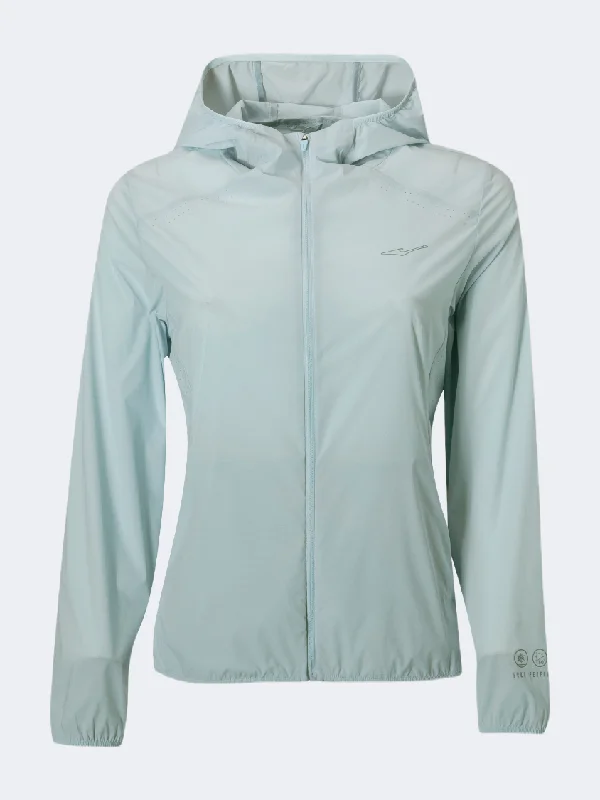 Embroidered Jackets for Detail -Eco-friendly jackets for outdoor activities -Erke Women Training Jacket Light Blue