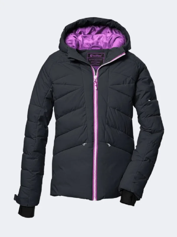 White Jackets for Clean -Stylish jackets for fashion lovers -Killtec Ksw 116 Girls Skiing Jacket Black/Blue