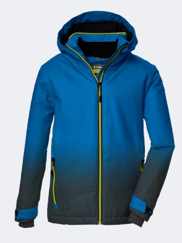 Heavy Duty Jackets for Durability -Long coats and jackets for winter -Killtec Ksw 177 Boys Skiing Jacket Blue