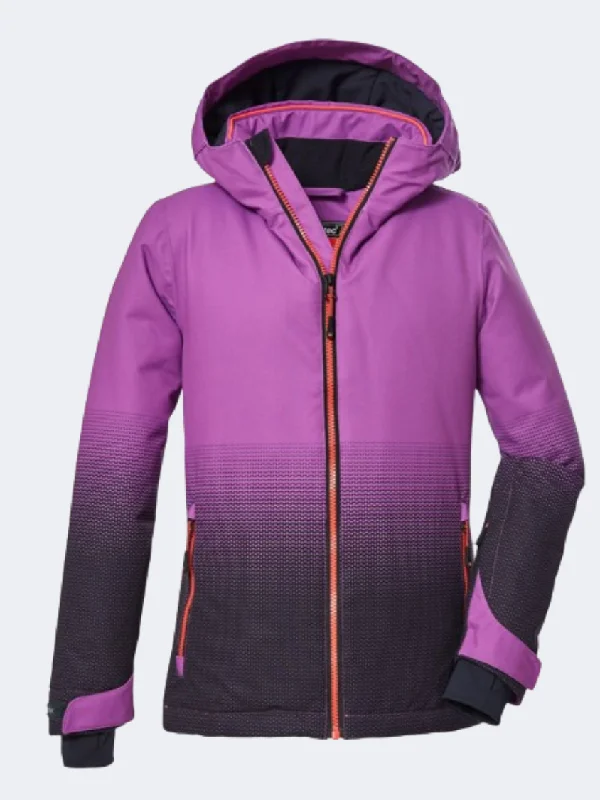 Lightweight Jackets for Easy Carry -Plus size jackets for women -Killtec Ksw 183 Girls Skiing Jacket Neon Pure Orchid