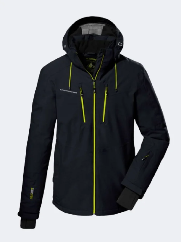 Green Jackets for Nature -Sporty jackets for athletes -Killtec Ksw 44 Men Skiing Jacket Black