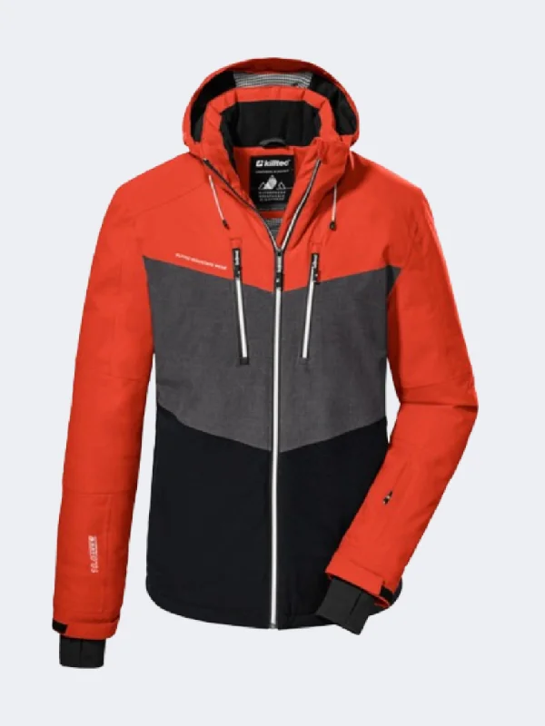 Red Jackets for Statement -Trendy cropped jackets for women -Killtec Ksw 45 Men Skiing Jacket Orange/Anthracite