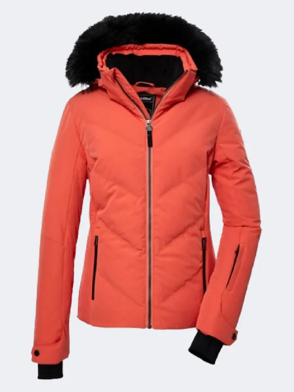 Animal Print Jackets for Fun -Lightweight quilted jackets for fall -Killtec Ksw 58 Women Skiing Jacket Coral