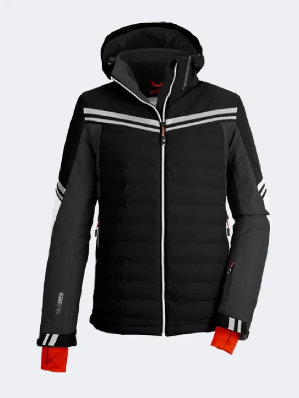 Checkered Jackets for Trendy -Vintage leather jackets for men -Killtec Ksw 73 Men Skiing Jacket Black