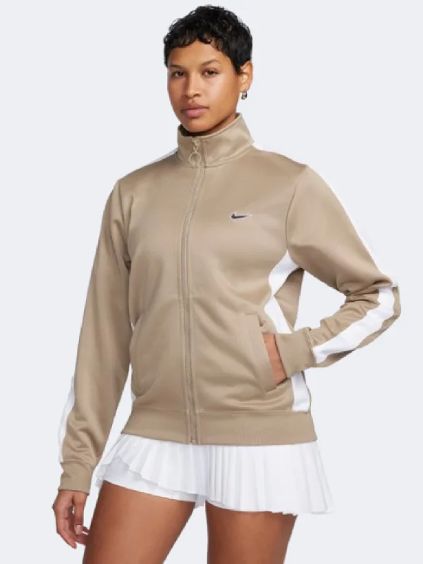 Padded Jackets for Extra Warmth -Best jackets for traveling -Nike Sportswear Women Lifestyle Jacket Khaki/White