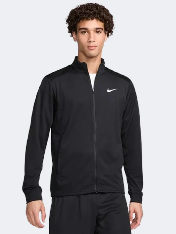 Parka Jackets for Cold Weather -Zip-up hooded jackets for casual style -Nike Totality Knit Men Training Jacket Black/White