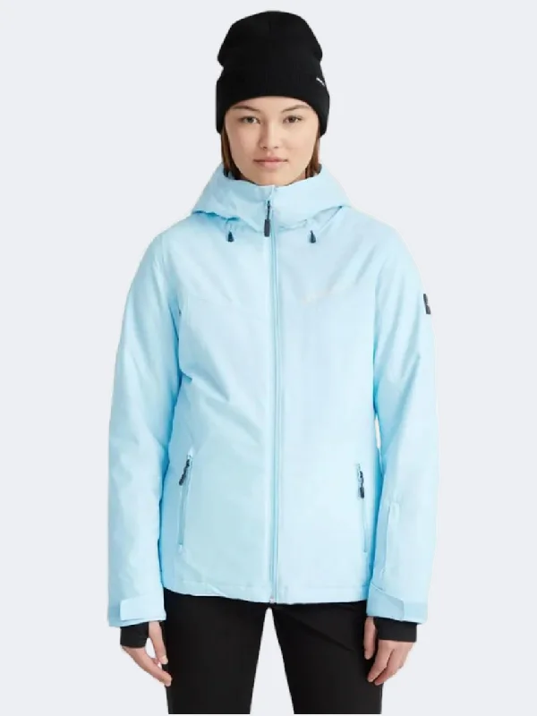 Harrington Jackets for Retro -Designer bomber jackets for men -O'Neill Aplite Women Skiing Jacket Blue Wave