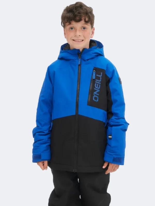 Christmas Jackets for Holiday -Designer coats and jackets for winter -ONeill Jacksaw Boys Skiing Jacket Surf The Web Blue