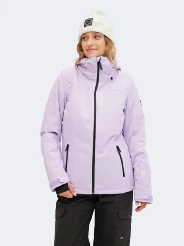 Sustainable Jackets for Eco-Friendly -Stylish trench jackets for men -ONeill Stuvite Women Skiing Jacket Purple Rose