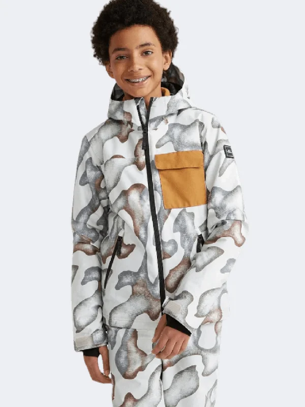 Orange Jackets for Energetic -Trendy plaid jackets for women -O'Neill Utility Boys Skiing Jacket Hiker Camo