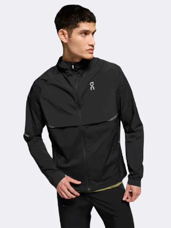 Studded Jackets for Statement -Water-resistant jackets for wet weather -On Core Men Running Jacket Black