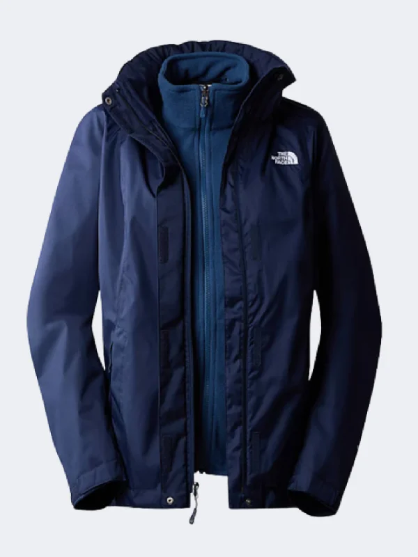 Printed Jackets with Patterns -Waterproof jackets for running -The North Face Evolve Ii Triclimate Women Lifestyle Jacket Navy/Blue