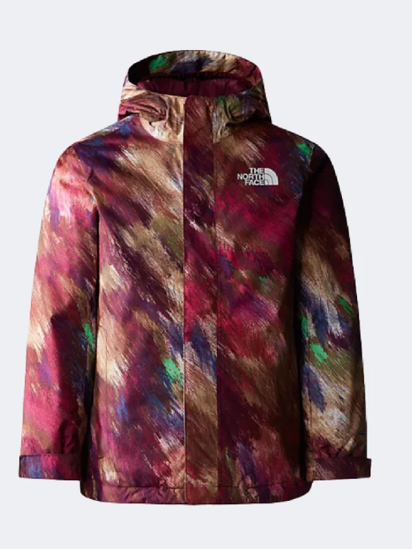 Travel Jackets for On-the-go -Lightweight windproof jackets for travel -The North Face Teen Snowquest Kids Skiing Jacket Boysenberry/Paint