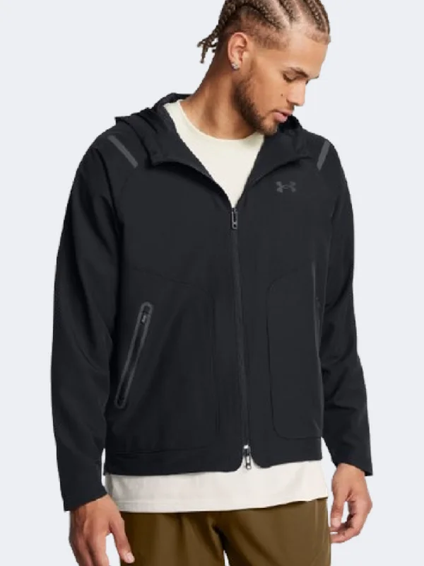 Affordable Jackets for Budget -Hooded jackets for rainy days -Under Armour Unstoppable Left Chest Men Training Jacket Black